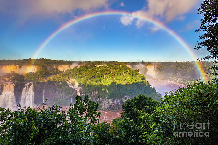 Fall Photograph - Iguazu Rainbow by Inge Johnsson