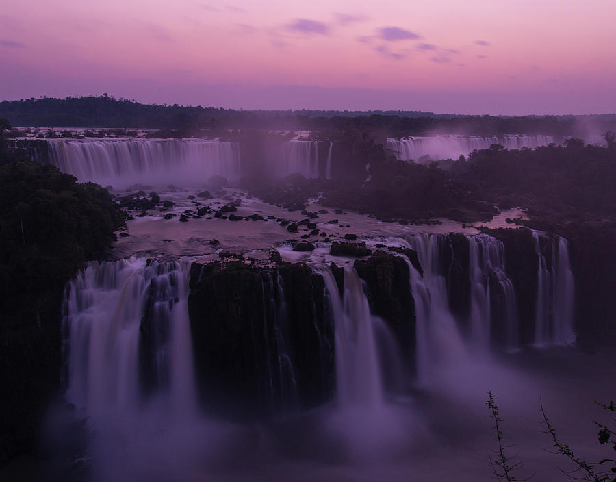Iguazu Sunset in Violet Photograph by Alex Lapidus