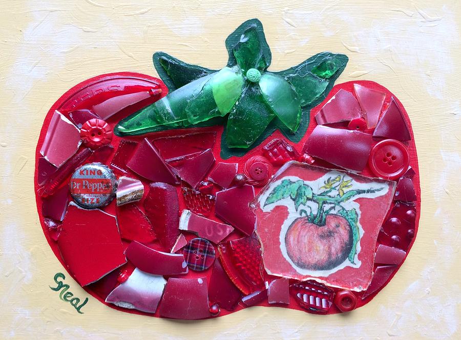 Heirloom Ruby Red Mixed Media by Carol Neal