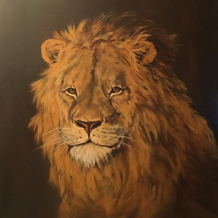 Lion Painting by Jean Walker