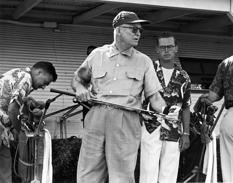 Ike Plays Golf In Hawaii Photograph by Underwood Archives