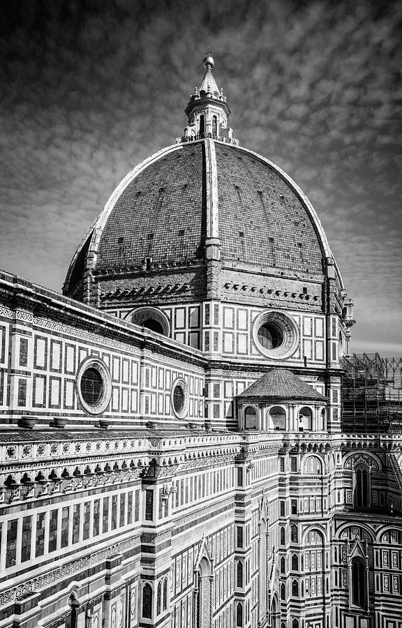Architecture Photograph - Il Duomo Florence Italy BW by Joan Carroll