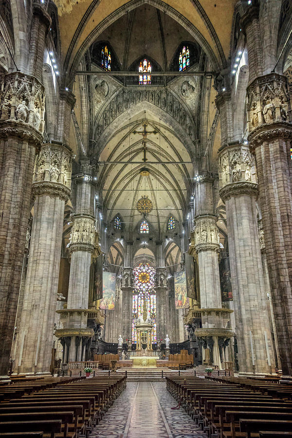 Il Duomo Milan Interior Photograph by Joan Carroll