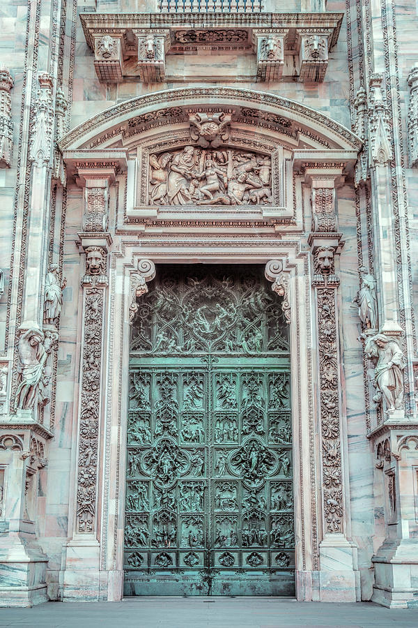Il Duomo Portal Milan Italy Photograph by Joan Carroll