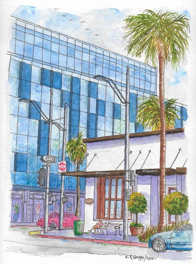 Il Fornaio in Beverly Hills, California Painting by Carlos G Groppa