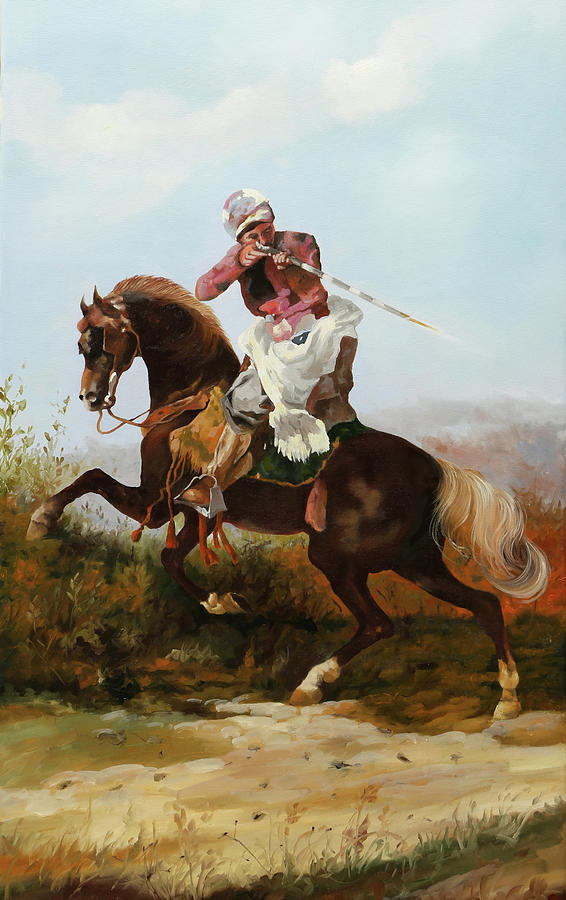 Knight Painting - Il Fucilatore Di Sassi by Guido Borelli