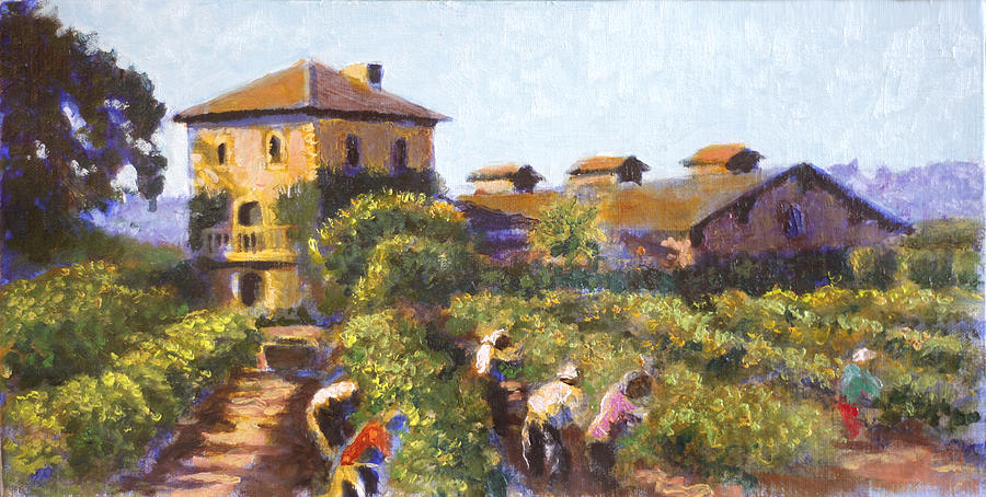 Italian Vineyard Painting - Il Grappa by David Zimmerman