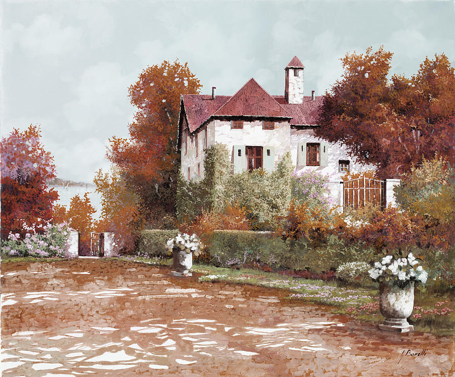 Palace Painting - Il Palazzo In Autunno by Guido Borelli