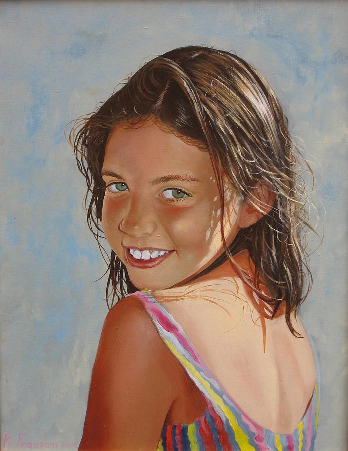 Portrait Painting - Il sorriso di Laura by Riccardo Franzoni Portrait Painting - Il sorriso di Laura by Riccardo Franzoni