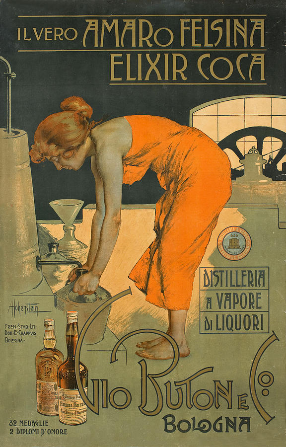 Il vero Amaro Felsina   Drawing by Adolf Hohenstein