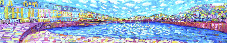 Abstract Painting - Ilfracombe Harbour by Pete Caswell