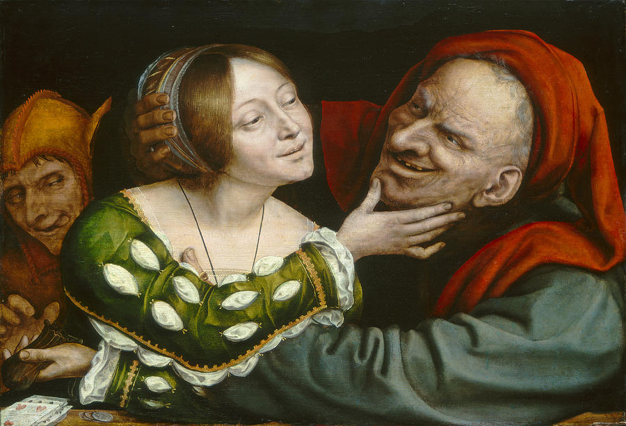 Quentin Matsys Painting - Ill-Matched Lovers by Quentin Matsys
