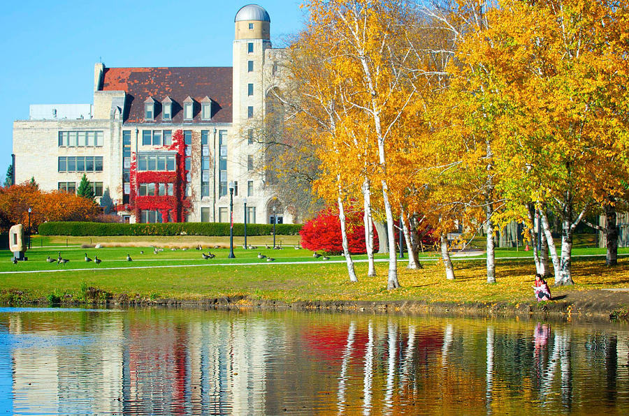 Illinois campus in Autumn Photograph by Patrick Hart - Fine Art America