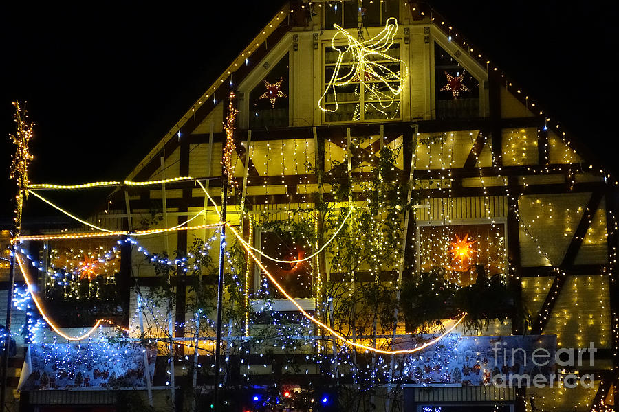 Illuminated Christmas-House Photograph by Eva-Maria Di Bella