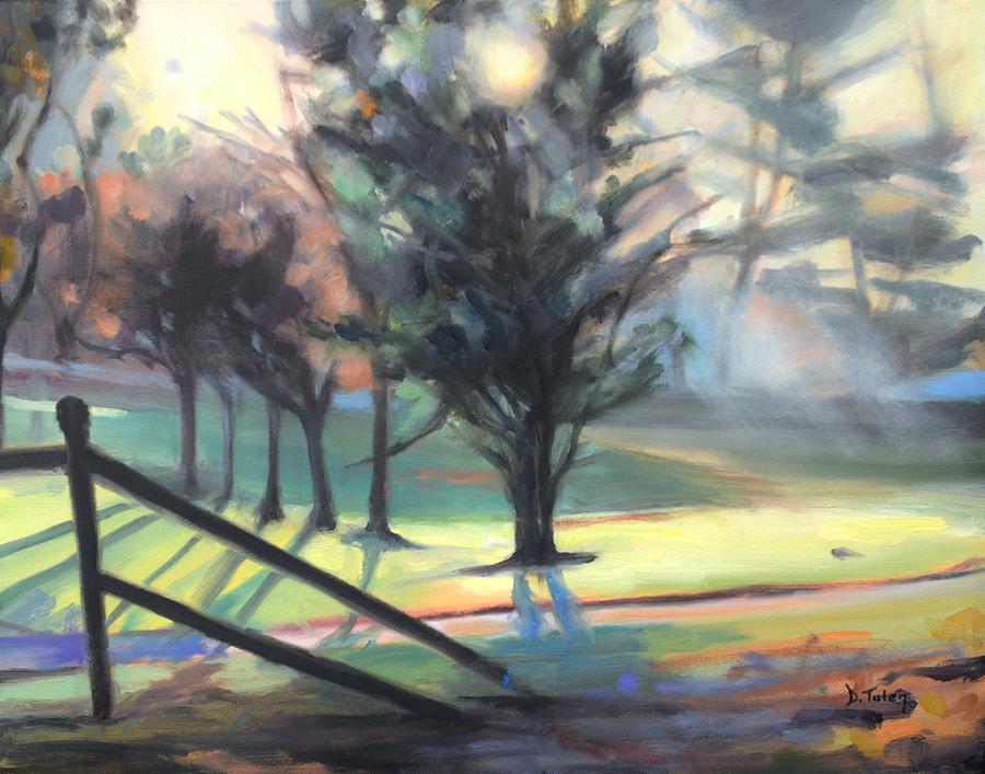 Illuminated Forest Painting by Donna Tuten