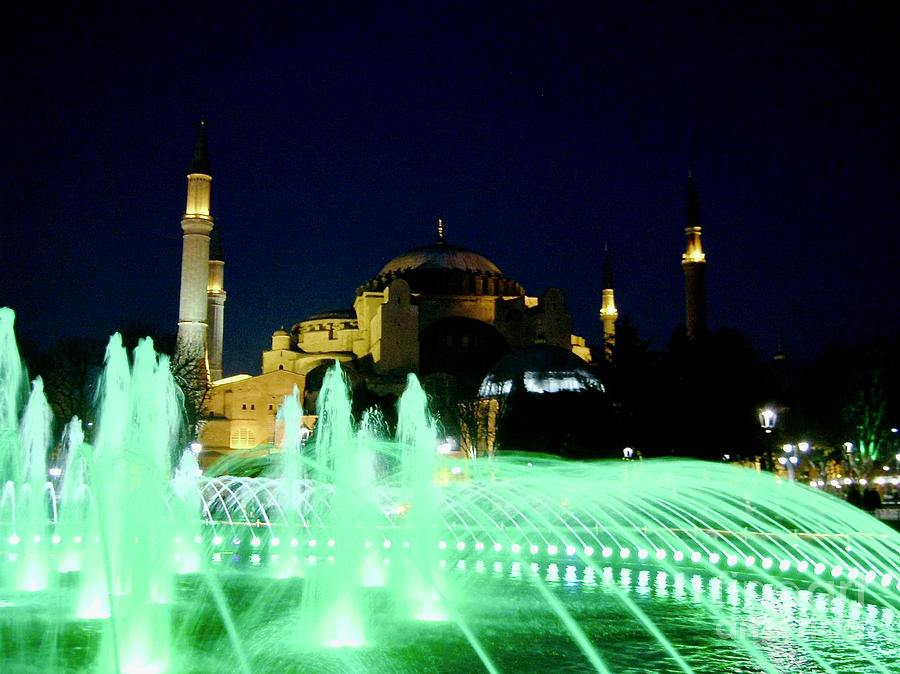 Illuminated Fountain of Istanbul Photograph by Rachel Morrison