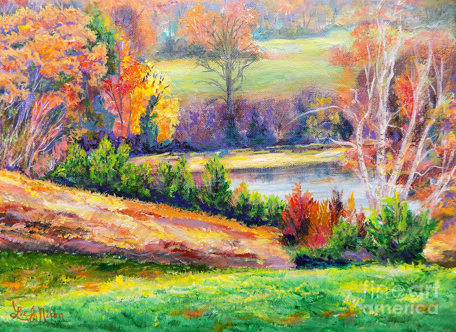 Illuminating Colors Of Fall Painting by Lee Nixon