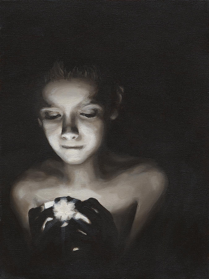 Black And White Painting - Illumination by Katherine Huck Fernie Howard