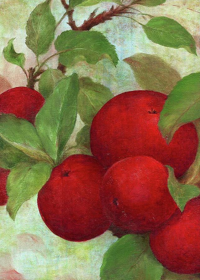 Illustrated Apples Painting by Judith Cheng
