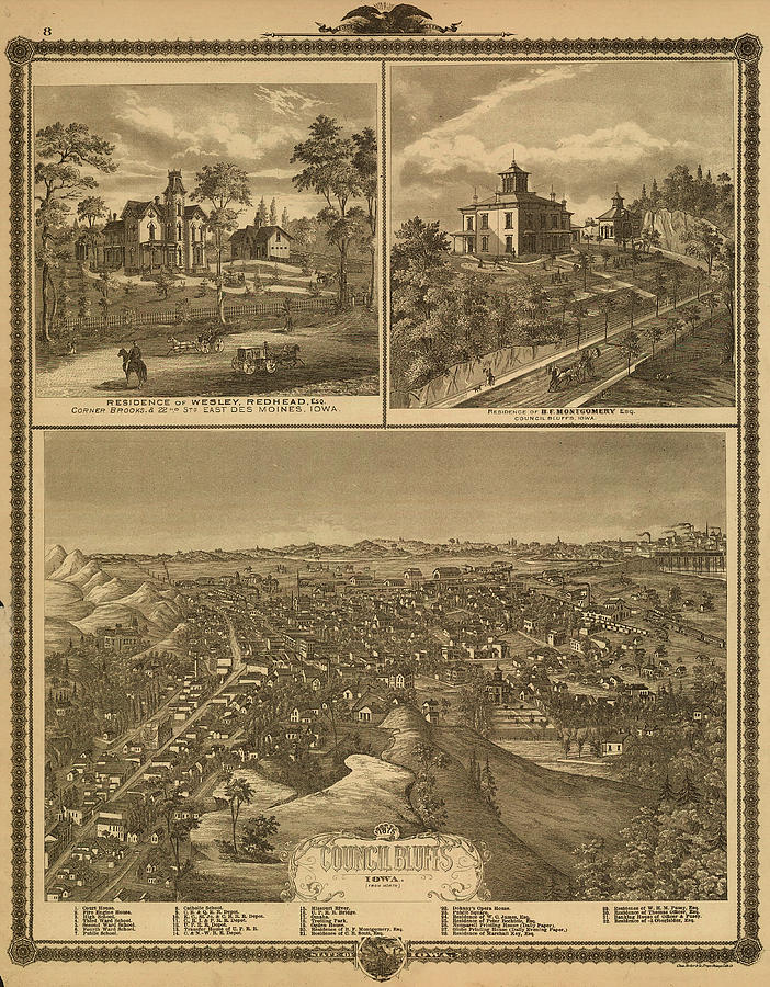 Illustrated historical atlas of the State of Iowa-3 Painting by Andreas ...