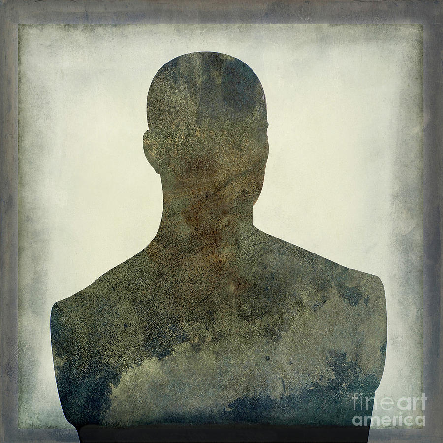 Portrait Photograph - Illustration of a human bust. Silhouette by Bernard Jaubert