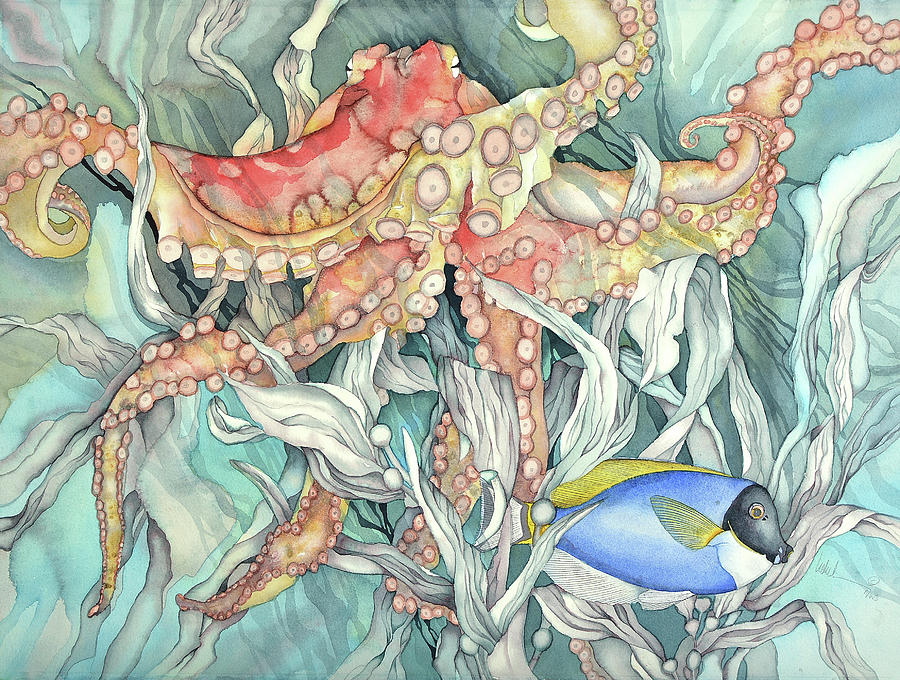 Octopus Painting - Im fabulous by Liduine Bekman