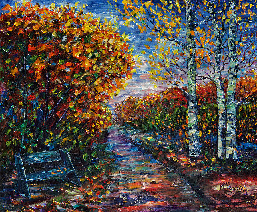 Im On My Way Painting by Lena Owens - OLena Art Vibrant Palette Knife and Graphic Design