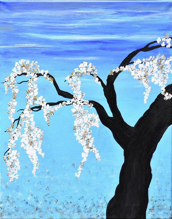 Image 1 out of 3 -Feng Shui Cherry Blossoms Painting by Geanna Georgescu