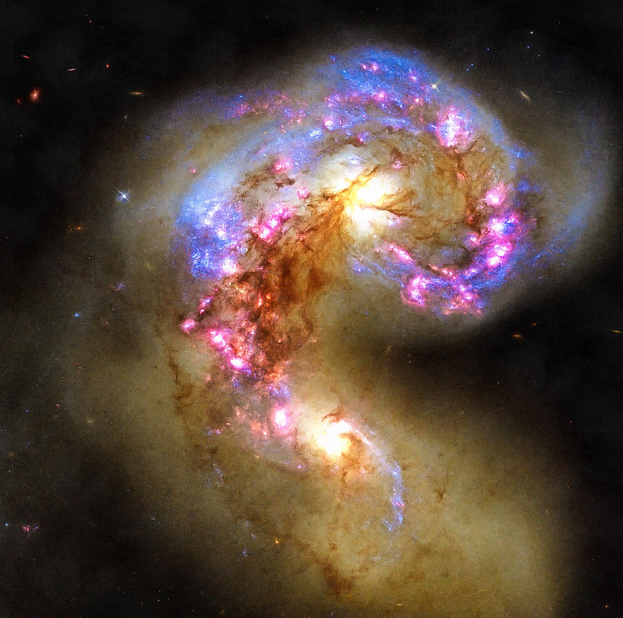 Image from outer space Antennae Galaxies Photograph by Matthias Hauser