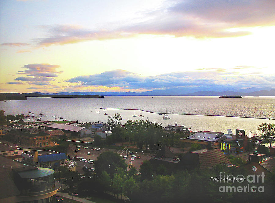 Image Included in Queen the Novel - Lake Champlain Waterfront from High Enhanced Photograph by Felipe Adan Lerma