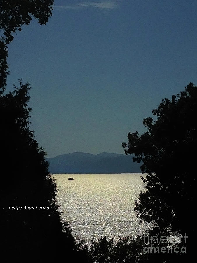 Austin Photograph - Image Included in Queen the Novel - Light on Lake Champlain 20of74 Enhanced by Felipe Adan Lerma