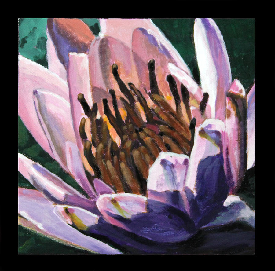 Water Lily Painting - Image Number Four by John Lautermilch