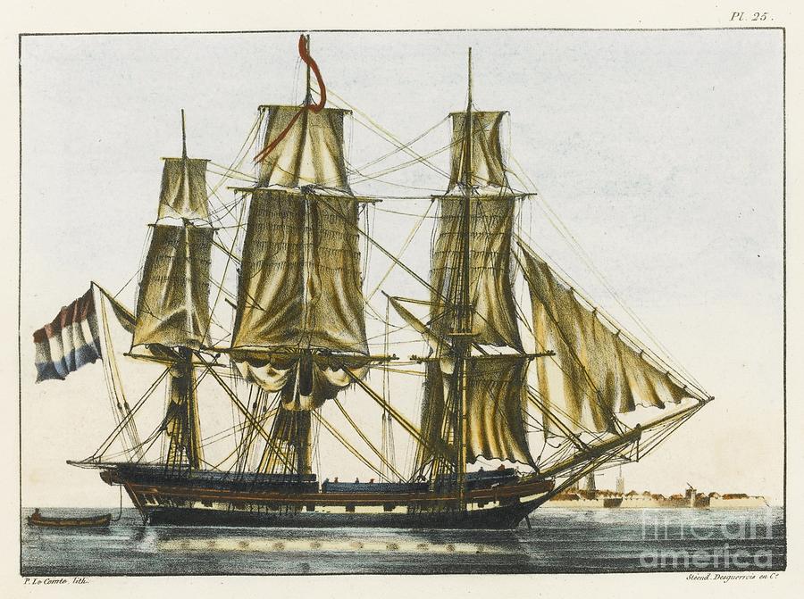 Image Of Dutch Vessel Painting by MotionAge Designs