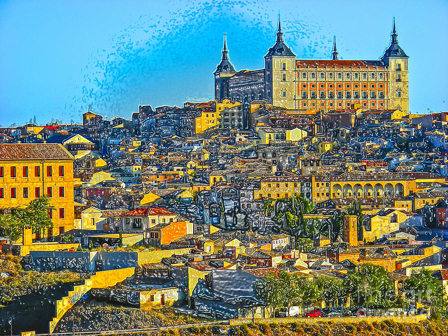 Portugal Mixed Media - Image of Portugal from the Road by Edita De Lima