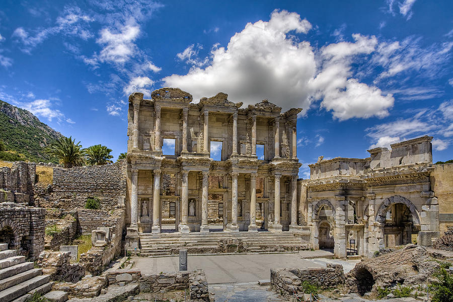 Images from Turkey, The Library at Ephesus Photograph by Rob Greebon ...