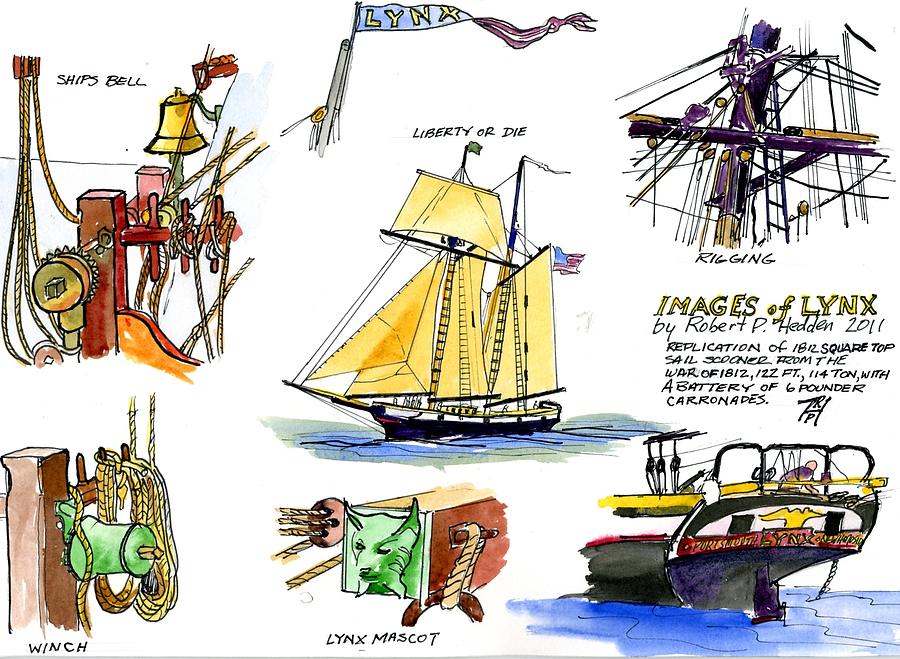 Images Of Tallship Lynx Painting by Robert P Hedden