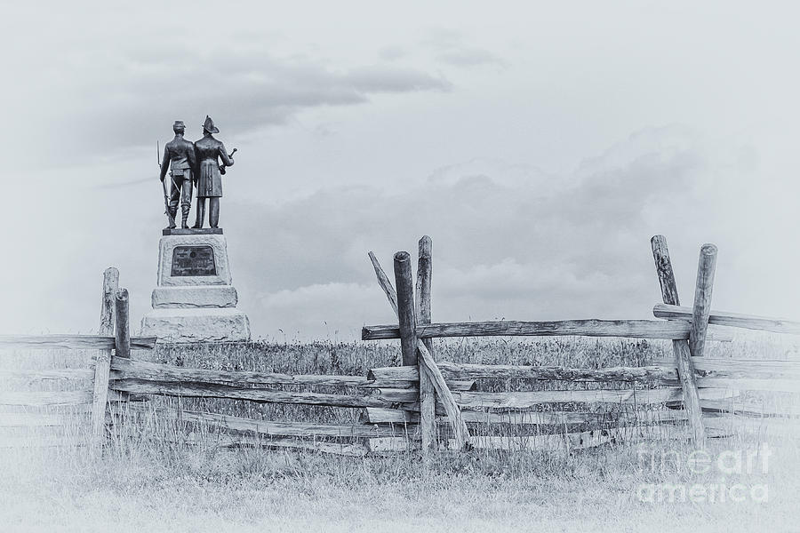 Images of the Gettysburg Battlefield 3 Digital Art by Randy Steele