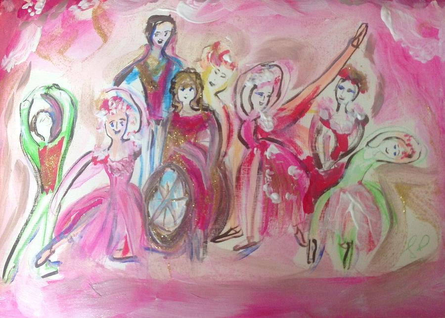 Imaginary dance theatre Painting by Judith Desrosiers