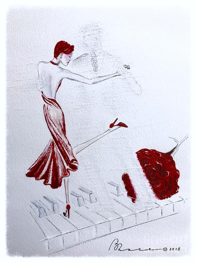 Key Painting - Imaginary Tango by Barbara Chase