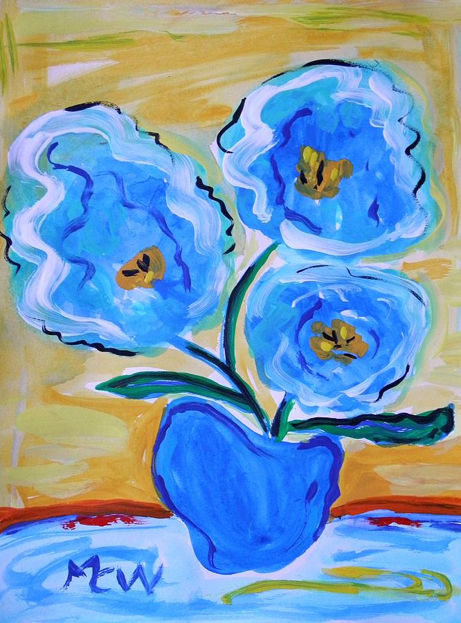 Imagine in Blue Painting by Mary Carol Williams