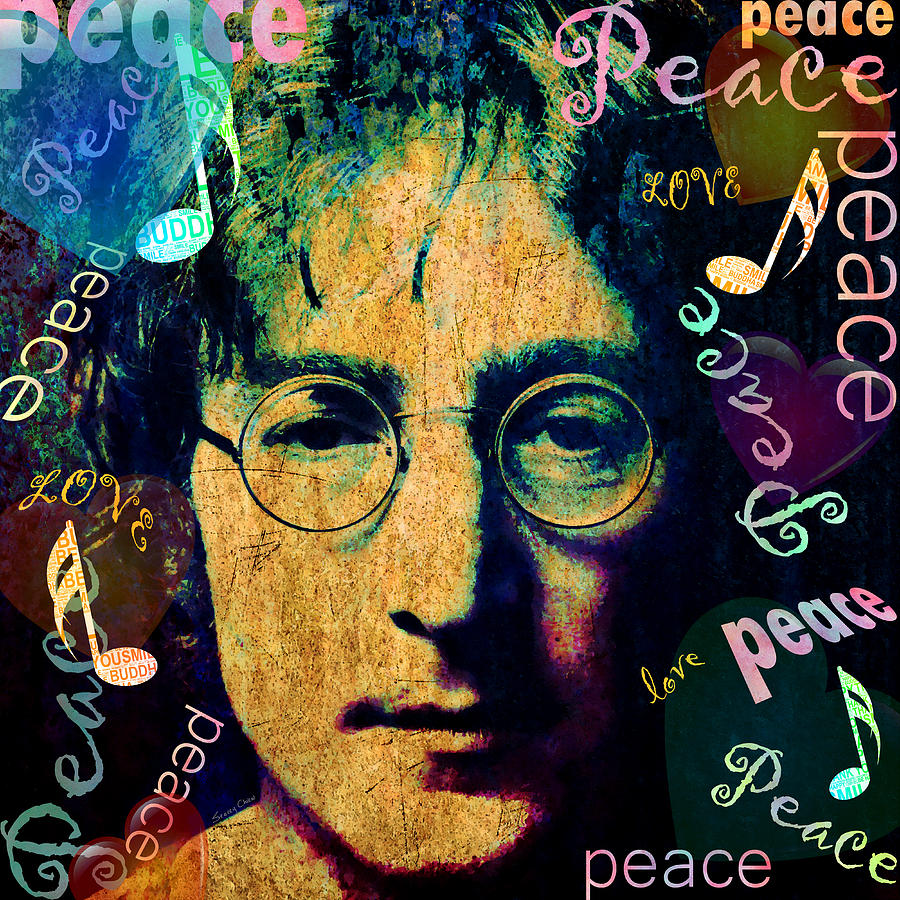 John Lennon Mixed Media - Imagine - John Lennon by Stacey Chiew