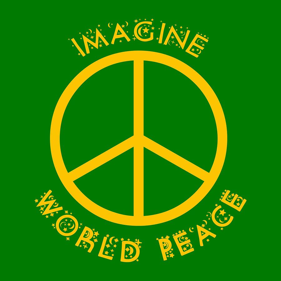 Imagine World Peace Digital Art by David G Paul