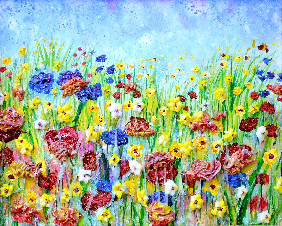 Imagining a Meadow Painting by Regina Valluzzi