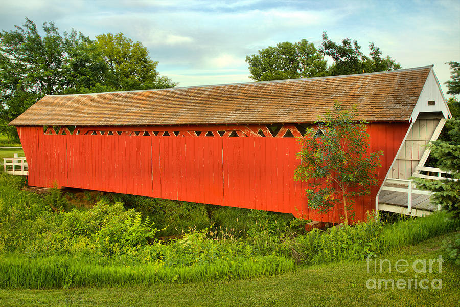 Imes Red Covered Bridge Photograph by Adam Jewell