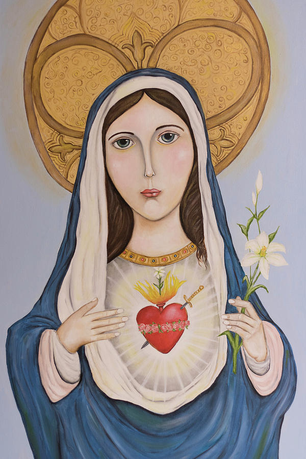 Immaculate Heart Painting by Cassie Foster | Fine Art America