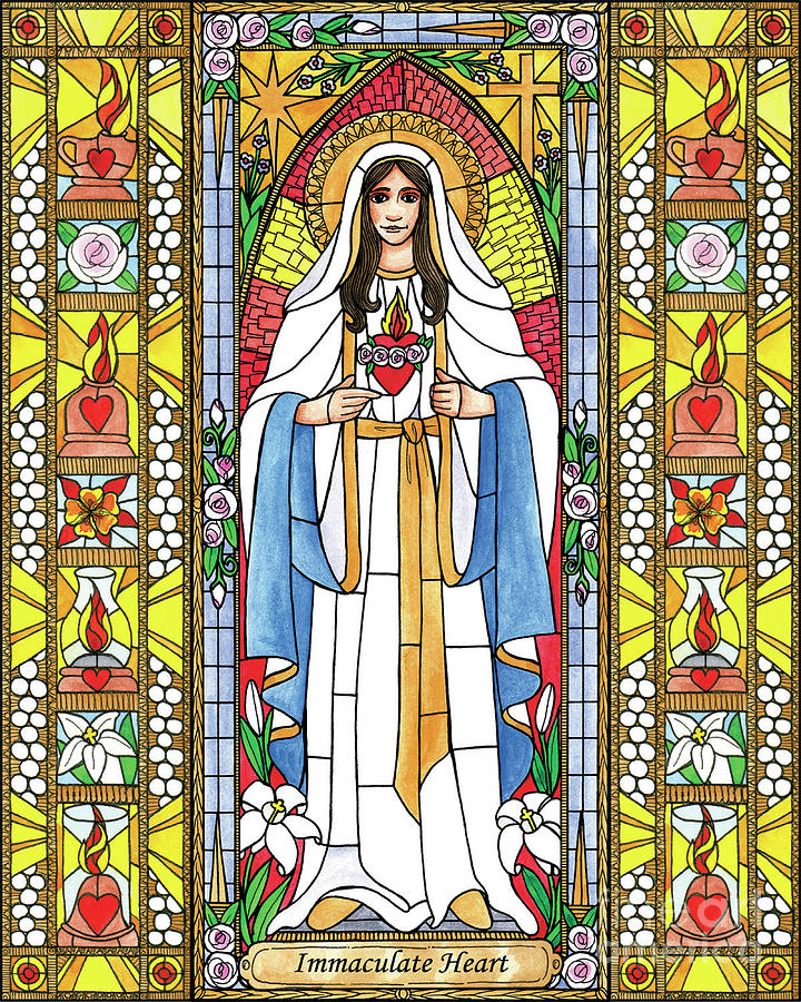 Immaculate Heart of Mary Painting by Brenda Nippert