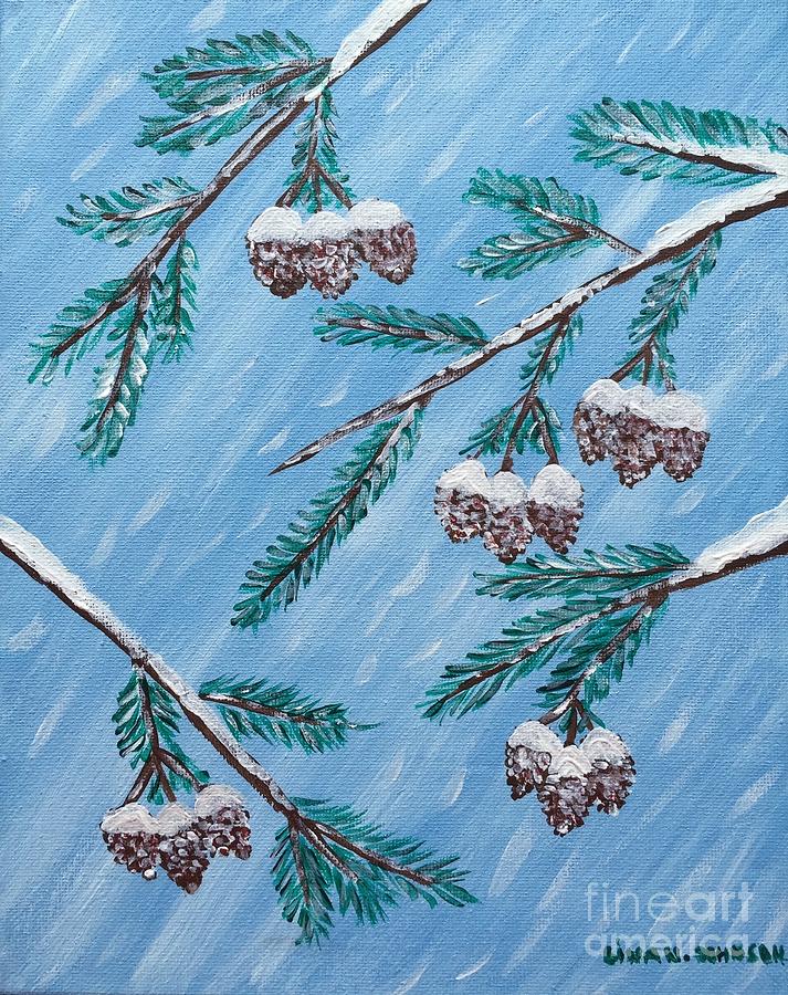 Immaculate winter Painting by Gina Nicolae Johnson