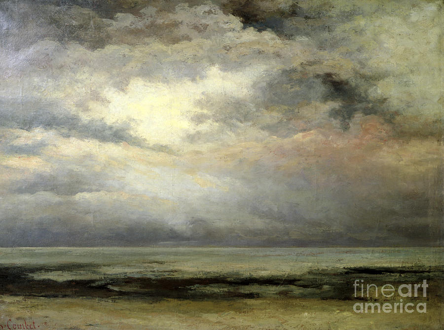 Beach Painting - Immensity by Gustave Courbet