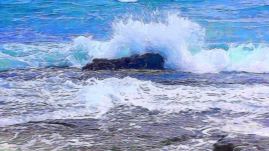 Ocean Impact In Abstract 1 By Kristalin Davis Photograph