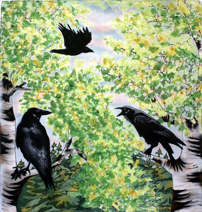 Bird Painting - Imparting Wisdom by Linda Marcille
